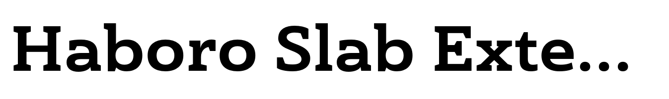 Haboro Slab Extended Ex Bold